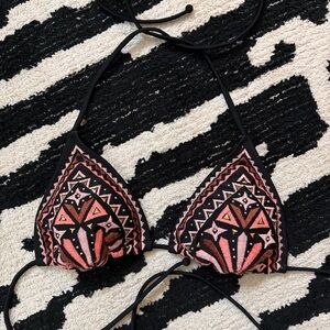 Y2K Embellished Tie Bikini Top